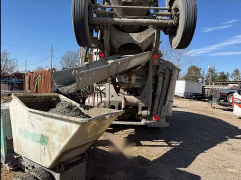 Twins Concrete equipment loading concrete for a residential pour in Nebraska